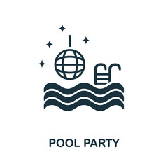 Pool Party icon. Simple illustration from night club collection. Creative Pool Party icon for web design, templates, infographics and more