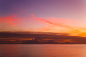 Caribbean Volcano Eruption Sunset, Antigua