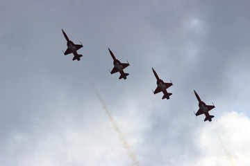  Military aircraft during the flight © moniadk