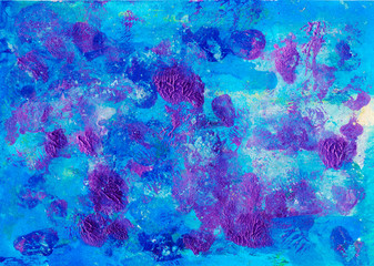 Abstract background, hand-painted texture, watercolor painting, splashes, drops of paint, paint smears. Design for backgrounds, wallpapers, covers and packaging.