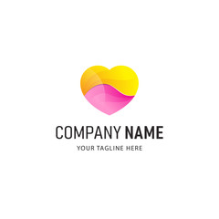 Colorful Hearth Logo Design vector Illustration 