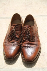 Brown luxury man leather handmade shoes