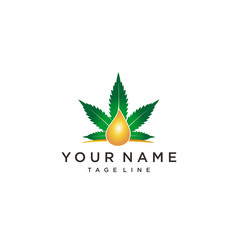CBD Hemp Oil.Marijuana Leaf. Medical Cannabis Icon Logo Vector Template