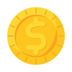 coin money dollar isolated icon