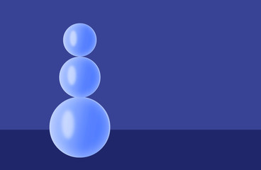 3d geometric shapes on blue background