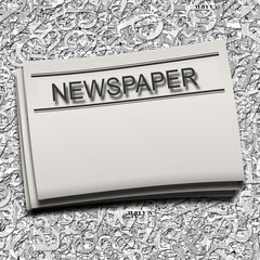 Newspaper. News articles newsprint magazine design. Brochure newspaper pages with headline.