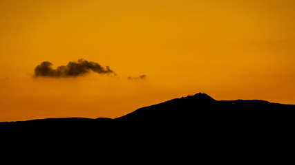 sunset over the mountains