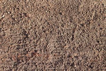 Dry soil in the garden. Close-up. Background. Texture.