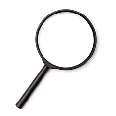 Magnifying glass isolated on white background