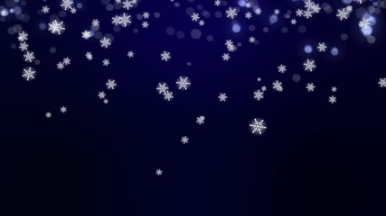冬、クリスマス/水彩風背景フレームイラスト/雪の結晶 Wall Mural-ricorico
