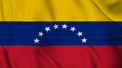 Venezuela flag is waving 3D animation. Venezuela flag waving in the wind. National flag of Venezuela.