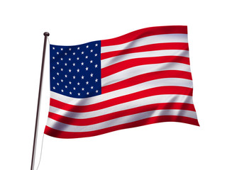 アメリカ国旗、星条旗のイメージ、3dイラストレーション	