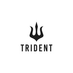 Trident logo design vector template