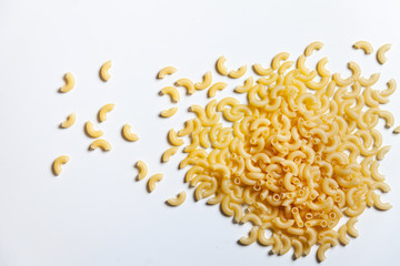 macaroni scattered on the table