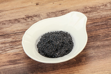 Luxury strugeon fish black caviar