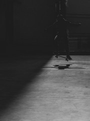 Fototapeta na wymiar Skate in white-black