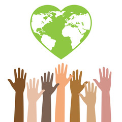 World Environment Day. Ecology concept on a white background.