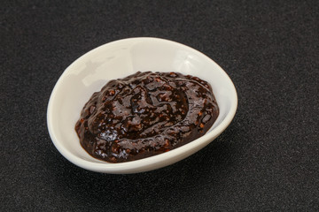 Black Pepper sauce in the bowl
