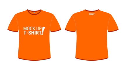 T-Shirt Mockup tempalte front and back design vector.. t shirt design