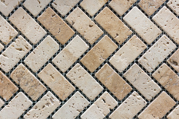 porcelain mosaic beige background texture. Ceramic tiles for decoration. Beige color. Beige decorative mosaic for decoration. background