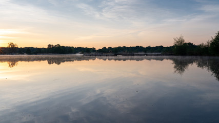 sunrise over the lake