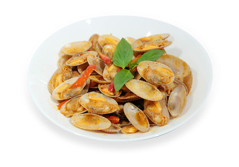 Stir Fried Clams with Roasted Chili Paste