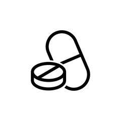 pill flat icon vector logo design trendy