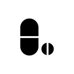 pill flat icon vector logo design trendy