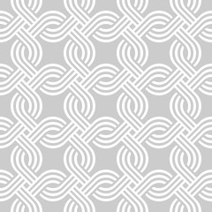 Vector geometric seamless pattern. Modern geometric background. Monochrome repeating pattern with interwoven squares.