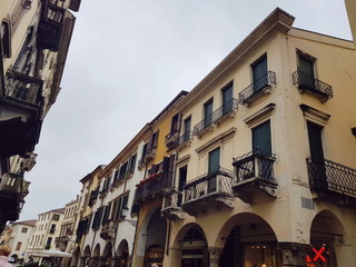 Padova pedestrian street in the old city center