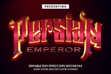 Editable text effect - Persian emperor luxury game style