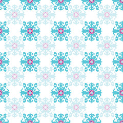 Ornate floral kaleidoscope tile. Vector repeat. Great for home decor, wrapping, scrapbooking, wallpaper, gift, kids, apparel. 