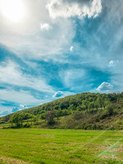 Obraz na płótnie Canvas mountain landscape with blue sky