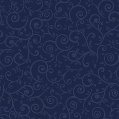 Full seamless floral pattern purple blue illustration. Halftone flower leaf design for fabric print. Suitable for home decoration.