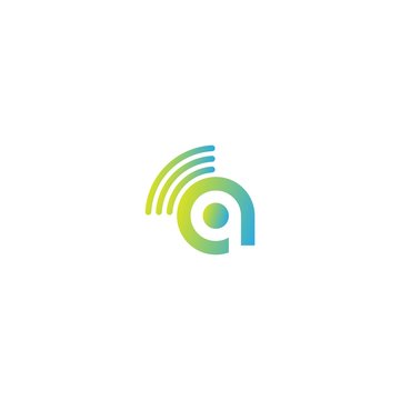 Letter A Wireless Internet logo