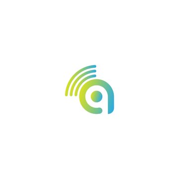 Letter A Wireless Internet logo