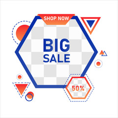 Fototapeta premium Modern editable digital marketing, social media post, promotion banner template. ready use vector design banner template.