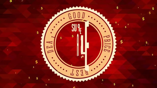 contract campaign putting okay charge excellent deal around magnificent sale on yellow curve over red triangular texture scene