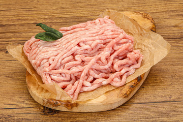 Raw pork minced meat for cooking