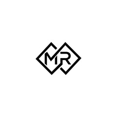 MR M R Letter Logo Design Template