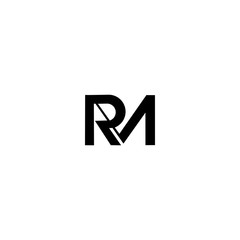 RM R M Letter Logo Design Template