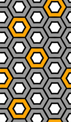 Abstract geometric hexagon pattern. Vector  background.