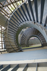 Fototapeta premium spiral staircase in the old building