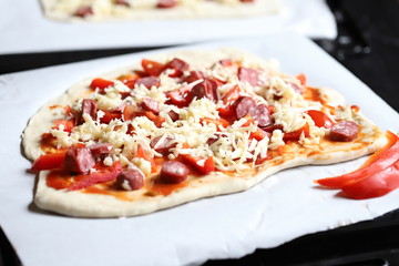 we prepare pizza at home by ourselves, home delicious food