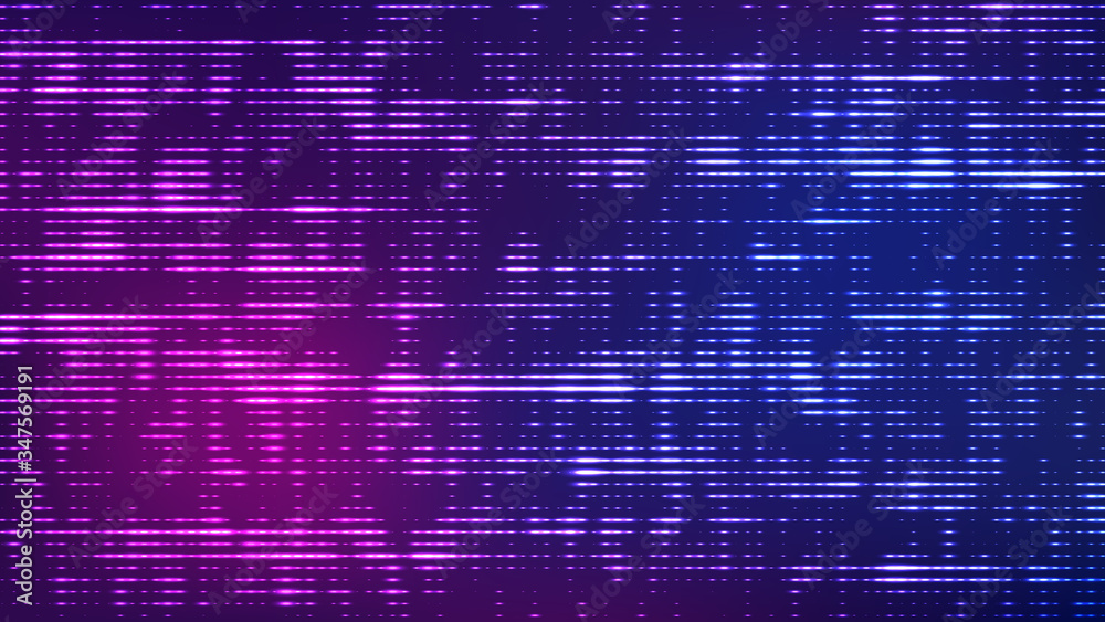 Leinwandbilder Futuristic blue dots background. Technology background of many glowing particles. Vector particle pattern. Artificial intelligence. Big data visualization. Abstract digital design.