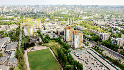 Kyiv, Ukraine. 05/03/2020. New multi-storey colorful houses in the city. Kyiv in the fall of 2020.