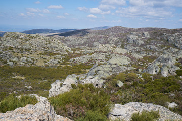 Fototapeta na wymiar Landscape of Serra da Estrela lagoons route, in Portugal