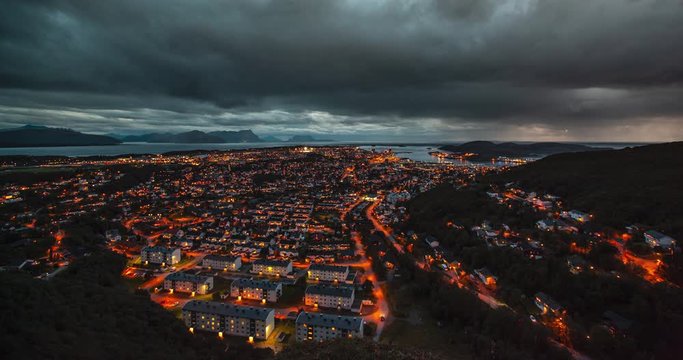 The city view at night
