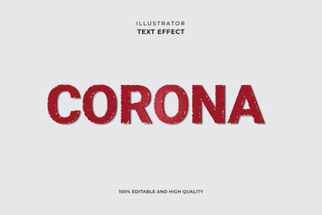 Obraz premium coronavirus text effect