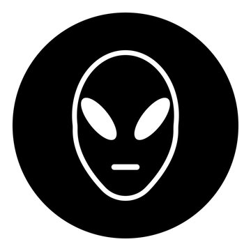 Alien simple icon vector. Flat desing
